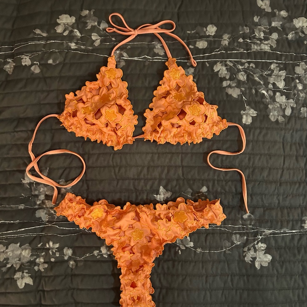 Floral Orange Bikini Set